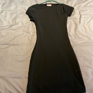 Black backless dress